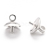 Brass Cup Pearl Peg Bails Pin Pendants KK-H759-29D-S-1