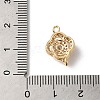 Brass Micro Pave Clear Cubic Zirconia Connector Charms KK-C062-101G-3