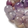 Faceted Natural Agate Beads Strands G-F447-12mm-K01-4