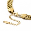 304 Stainless Steel Mesh Chain Necklace for Men Women NJEW-P271-02G-3