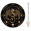 AHADEMAKER 1Pc Cone/Spike/Pendulum Natural Rose Quartz Stone Pendants DIY-GA0004-32A-1