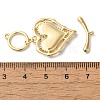 Brass Micro Pave Clear Cubic Zirconia Toggle Clasps KK-N254-80G-4