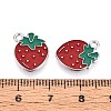 Fruit Alloy Enamel Charms PALLOY-S058-01P-03-3