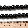 Natural Black Obsidian Beads Strands G-L632-A01-8mm-5