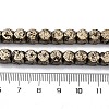 Electroplated Natural Lava Rock Beads Strands G-A256-C01-01E-4