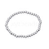 Non-Tarnish 201 Stainless Steel Round Beaded Stretch Bracelet for Men Women BJEW-N017-163A-01-1