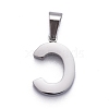 Non-Tarnish 304 Stainless Steel Letter Pendants STAS-H127-C-P-2