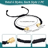 6Pcs 6 Styles Transparent Glass Vial Link Bracelets BJEW-PH01888-5