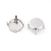 201 Stainless Steel Sew on Prong Settings STAS-T032-01-14mm-P-2