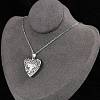 Anti-Tarnish 304 Stainless Steel Heart Locket Pendant Cable Chain Necklaces for Women NJEW-M050-04B-P-3