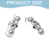 DELORIGIN 2 Pairs Rhinestone with Plastic Pearl Shoe Decoration AJEW-DR0001-43-2