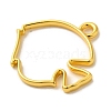 Zinc Alloy Open Back Bezel Pendants PALLOY-F242-05G-2