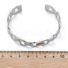 304 Stainless Steel Hollow Cuff Bangles for Women BJEW-B108-05G-5