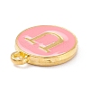 Golden Plated Alloy Enamel Charms ENAM-Q437-14U-2