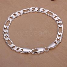 Unisex Brass Figaro Chain Bracelets BJEW-BB12563