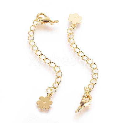 Long-Lasting Plated Brass Chain Extender X-KK-K210-18G-1