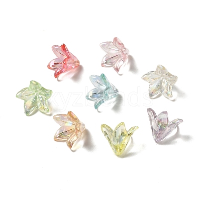 Transparent Acrylic Bead Caps X-OACR-H016-05-1