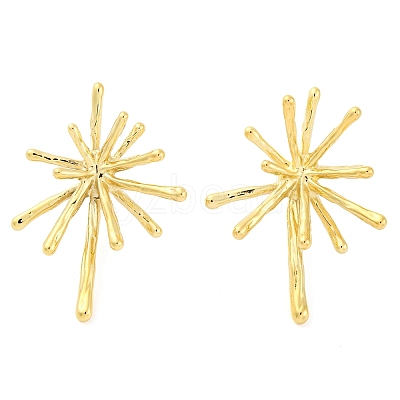 304 Stainless Steel Snowflake Stud Earrings for Women EJEW-U023-03G-1