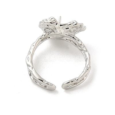 Brass Cup Peg Open Cuff Ring Settings LS-KK-G518-10P-03-1