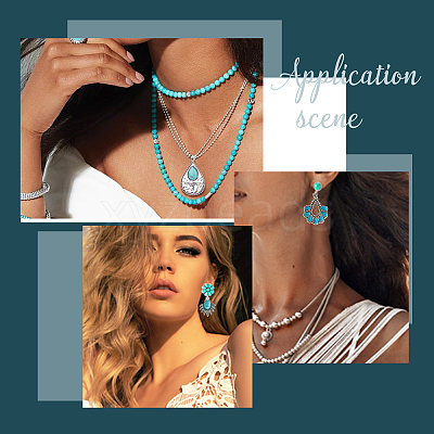 16Pcs 8 Styles Synthetic Turquoise Pendants FIND-SC0003-47-1