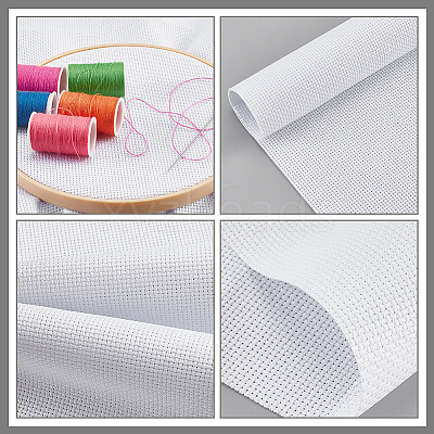14CT Cross Stitch Canvas Cotton Embroidery Fabric DIY-WH0410-06A-1