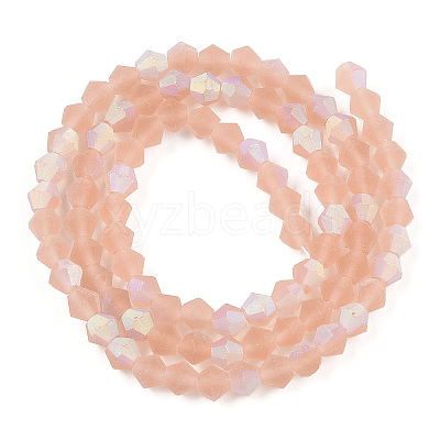 Imitate Austrian Crystal Bicone Frosted Glass Beads Strands LS-EGLA-A039-T6mm-MB12-1