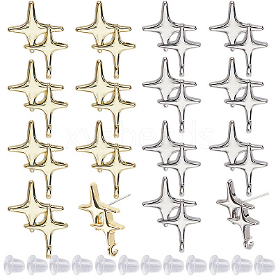 20Pcs Alloy Studs Earrings Findings FIND-SC0015-54-1