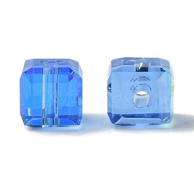 100Pcs Transparent Electroplate Glass Beads GLAA-K064-08A-AB03-1