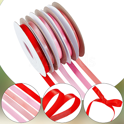 5 Rolls Single Face Polyester Satin Ribbon SRIB-CY0001-38C-1