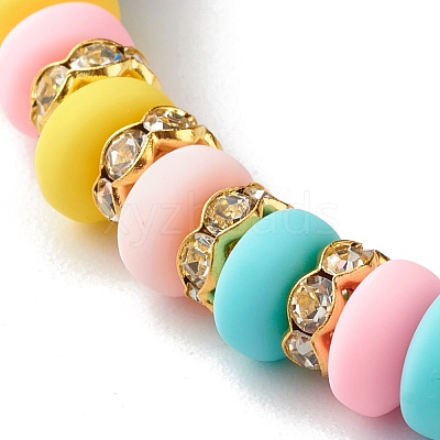 Handmade Polymer Clay Beads Stretch Bracelets BJEW-JB06488-1