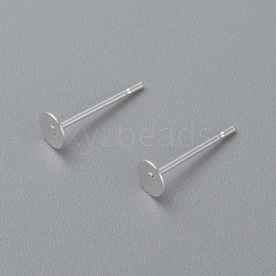 304 Stainless Steel Stud Earring Findings STAS-H436-24S-4mm-1
