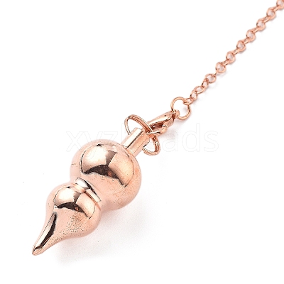 Brass Dowsing Pendulum Big Pointed Gourd Pendants KK-H491-07RG-1