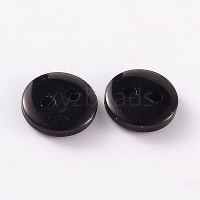 2-Hole Flat Round Resin Sewing Buttons for Costume Design BUTT-E119-34L-13-1