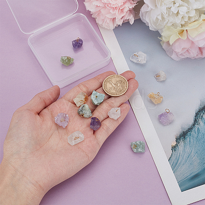 Natural Gemstone Pendants PALLOY-FG00001-1