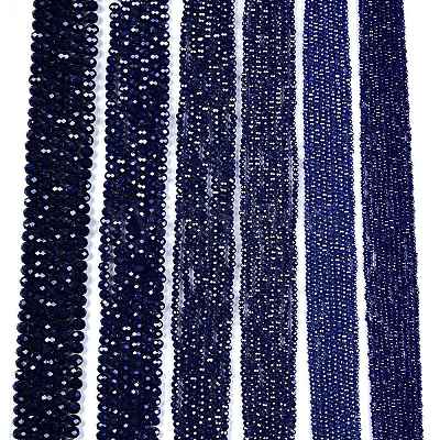 Electroplate Glass Beads Strands EGLA-A044-P4mm-A07-1