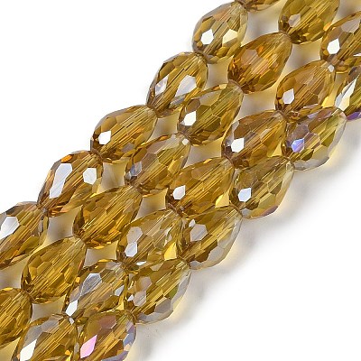 Transparent Electroplate Glass Beads Strands EGLA-N013-T4mm-B08-1