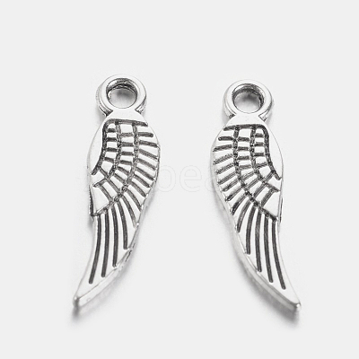 Tibetan Style Alloy Wing Charms LS-TIBEP-3344-AS-RS-1