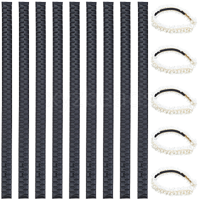 22Pcs Plastic Firm Headband Non-slip Strip DIY-CY0003-03A-1