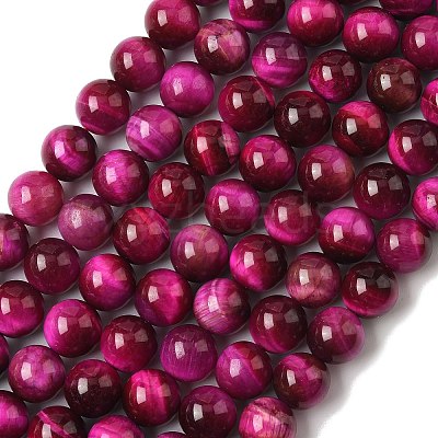 Natural Rose Tiger Eye Beads Strands X-G-G099-10mm-3-1