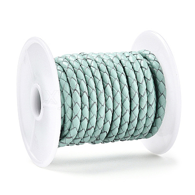 Braided Cowhide Leather Cord NWIR-N005-01F-3mm-1
