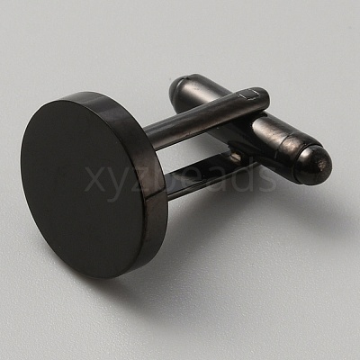 Stainless Steel Cuff Button STAS-WH0036-27EB-1