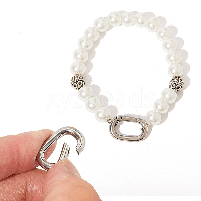 2Pcs 316 Stainless Steel Spring Gate Rings STAS-BBC0007-84-1