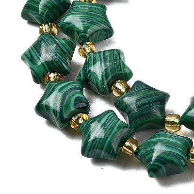 Synthesis Malachite Beads Strands G-Z080-A31-10mm-1
