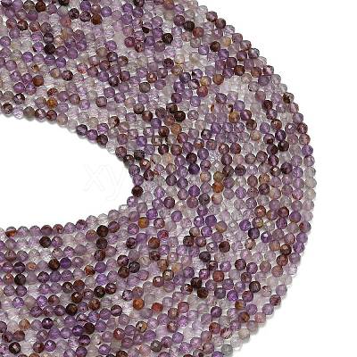 Natural Purple Phantom Quartz/Purple Lodolite Quartz Beads Strands G-L661-A01-4mm-1