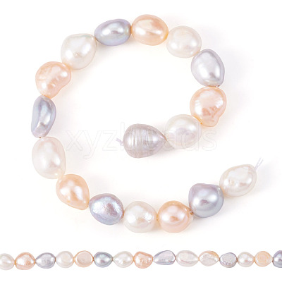 2 Strands Natural Cultured Freshwater Pearl Beads Strands PEAR-TA0001-28-1