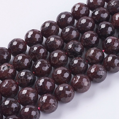 Natural Garnet Beads Strands G-G542-10mm-21-1