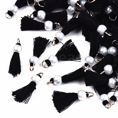 Polycotton(Polyester Cotton) Tassel Pendant Decorations FIND-T052-13B-1