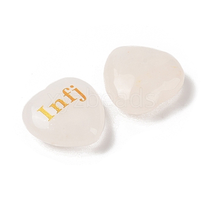 Natural Quartz Crystal Heart Engraving MBTI Figurines Statues for Home Office Desk Decorations X1-G-K353-05C-1