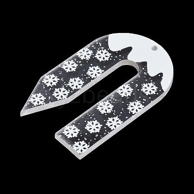 Christmas Theme Acrylic Pendants OACR-Q100-06B-1