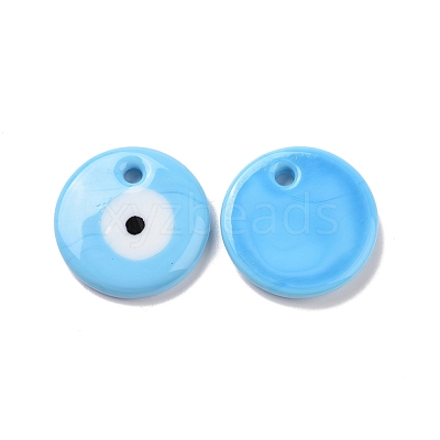 Handmade Lampwork Evil Eye Pendants LAMP-E106-02A-02-1